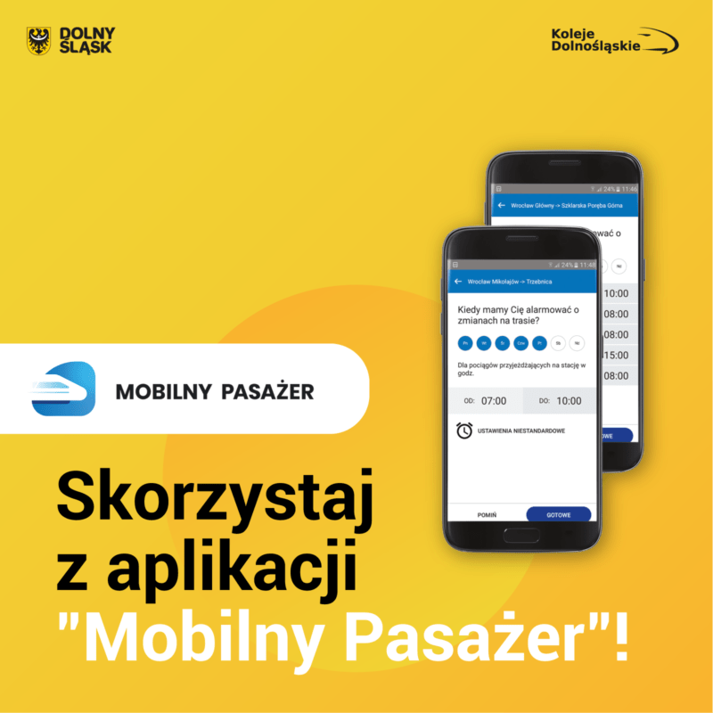 Nowa aplikacja Kolei Dolnośląskich ”Mobilny Pasażer”